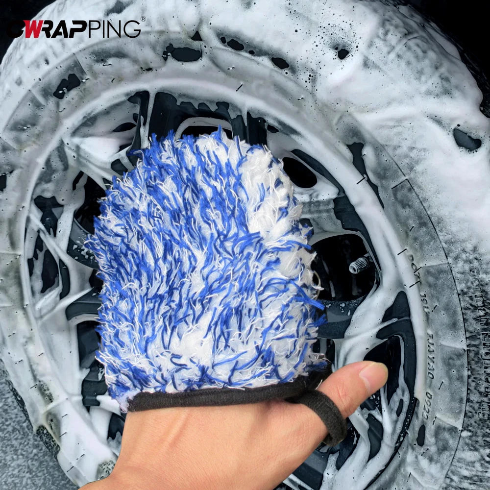 Cleaning Tools Car Wash Gloves Auto Microfiber Wheel Beauty Anti-Scratch Thickened Water-Absorbent Gloves 1pcs Auto Gadgets