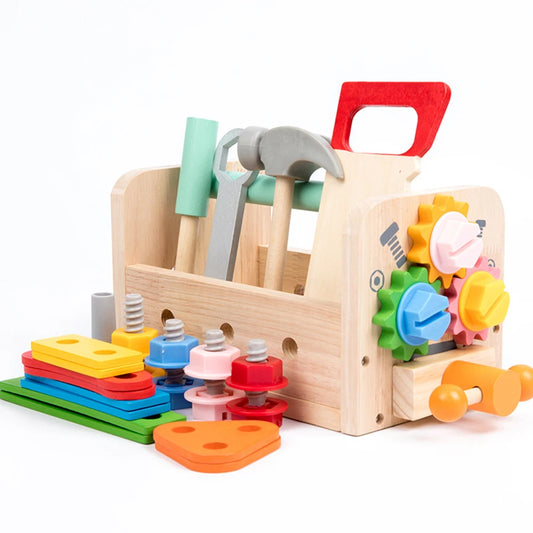 Kids Tool Bench Wooden Set Toys Montessori Toys Workbench Construction Toys Educational   Toys Christmas Birthday Gifts boys