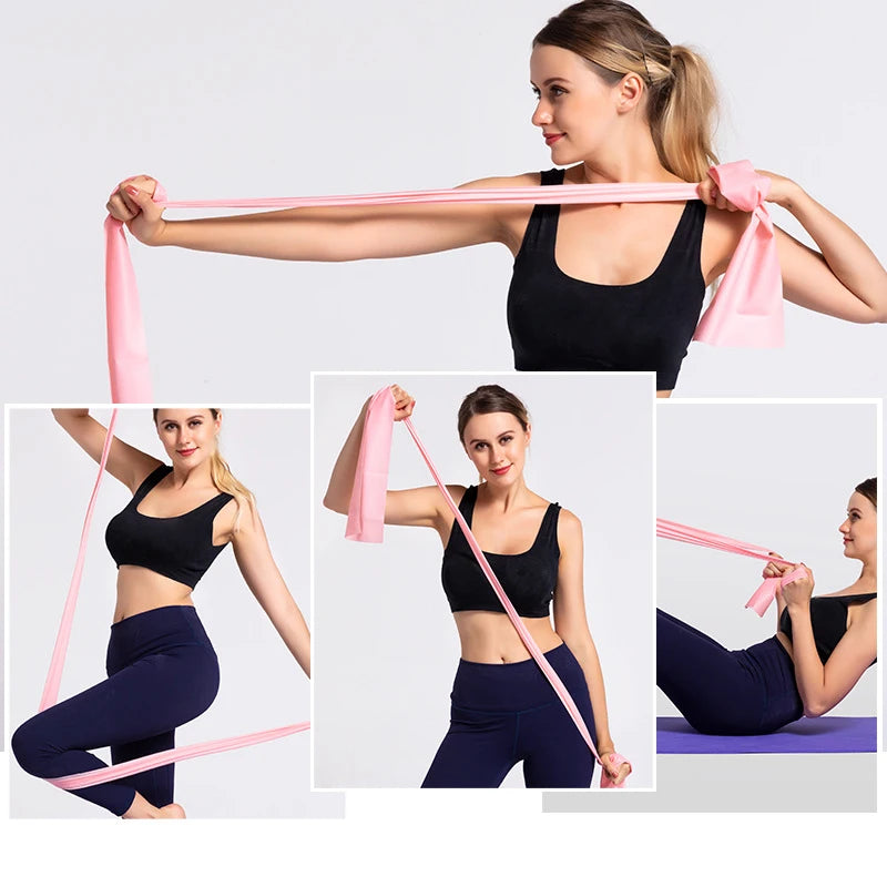 Yoga physiotherapy elastic band, gym resistance band, sports stretching training rope, Pilates 200cm stretching film, fitness eq