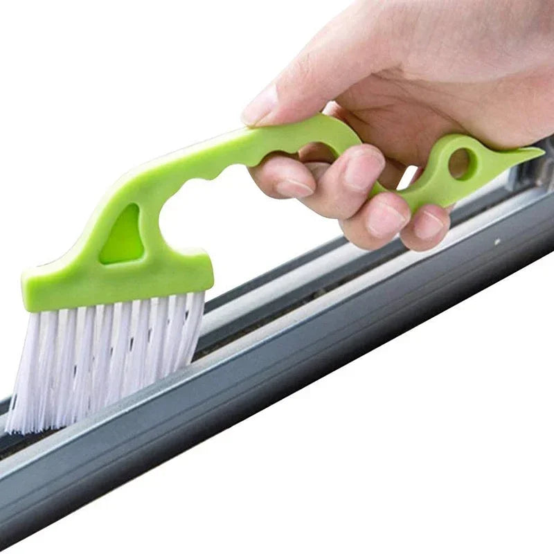 2-in-1 Windows Gap Cleaning Brush & Flat Shovel, Household Cleaning Tool for Kitchen, Bathroom, Toilet