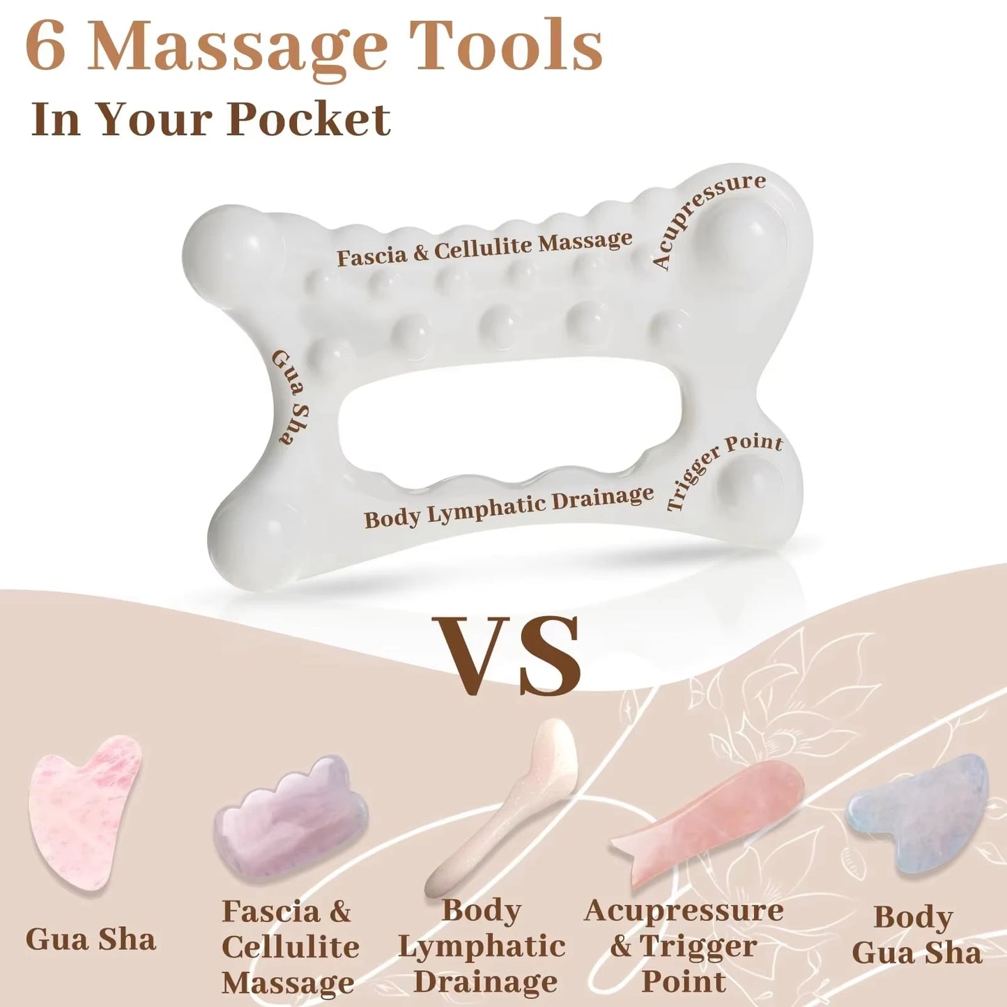 Ergonomic Versatile Handheld Gua Sha Board for Face & Body - Non-Ceramic, Gua Sha Massage Tool, Relaxation and Beauty Massager