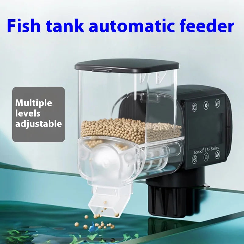 Jietao Smart Fish Tank Feeder for Ornamental Fish, Automatic Food Dispenser with Timer, 500ml Large Capacity