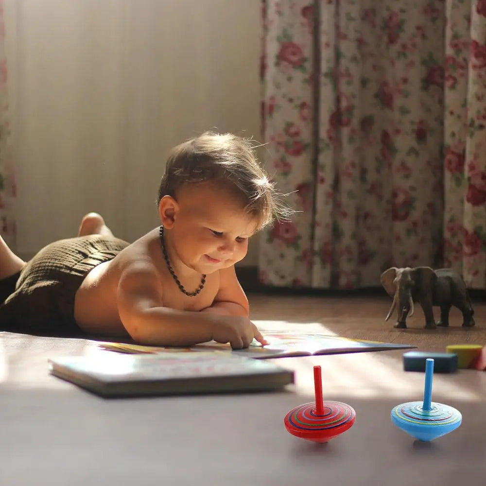 Toys Educational Game Peg-Top Spinning Top Wooden Rotate Gyro Desktop Spinning Top Woode Spinning Top Toy Wooden Gyro Toys