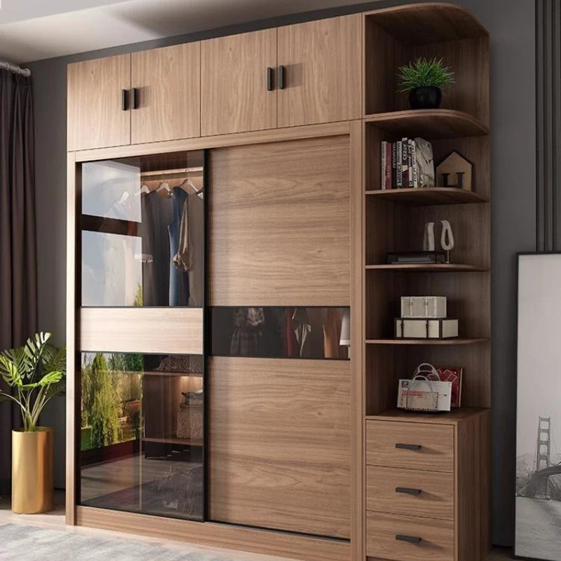 Storage Hanging Wardrobe Clothes Dressing Perfume Wooden Wardrobe Organization Clothing Ropero Para Gurdar Ropahome Furniture