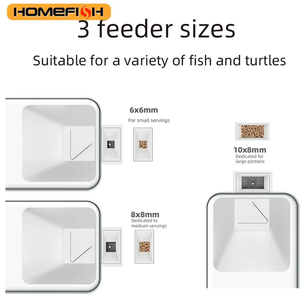 WiFi Smart Automatic Feeder Aquarium Goldfish Timing Feeder 100ML Large Capacity APP Control Feeding Records Remind Fish Feeder