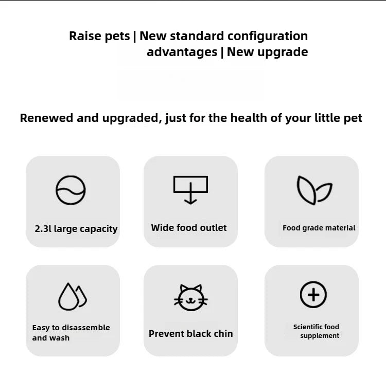 Automatic Pet Feeder and Waterer 2 in 1, Large Capacity Dry Wet Food Separate Dispenser with Timer, Smart Cat Bowl
