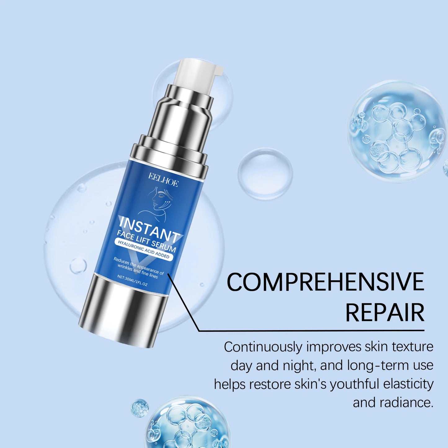 Hydrating Facial Serum with Glycerin for Dry Skin Deep Moisture Plumping Effect Smooth Radiant Skin Lightweight Fast Absorbing