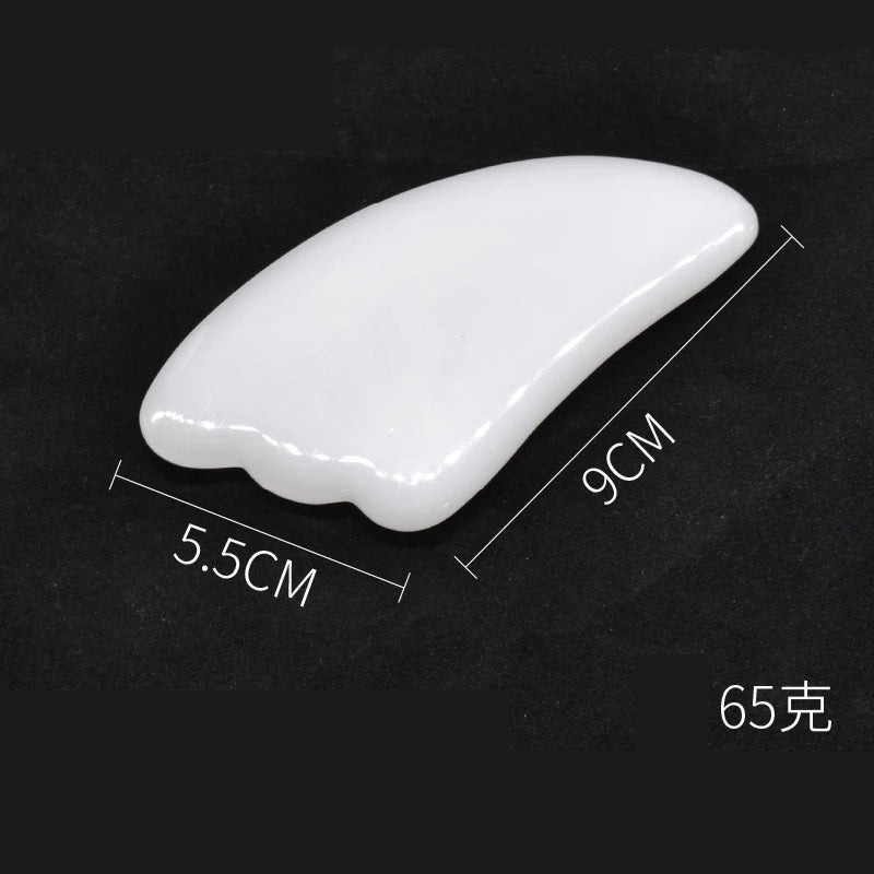 Natural White Jade Gua Sha Board Jade Stone Scraping Massager Gouache Scraper Facial Lift SPA Acupuncture Skin Care Tools