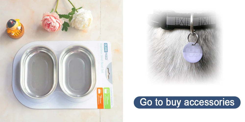 Anti-Snatch Smart Feeder no charging cable Surefeed UK Chip Recognition Sensor Automatic  Wet Food Fresh Pet Bowl Worm Proof