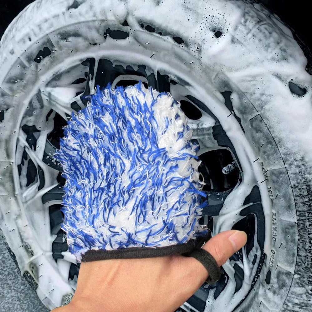 Cleaning Tools Car Wash Gloves Auto Microfiber Wheel Beauty Anti-Scratch Thickened Water-Absorbent Gloves 1pcs Auto Gadgets