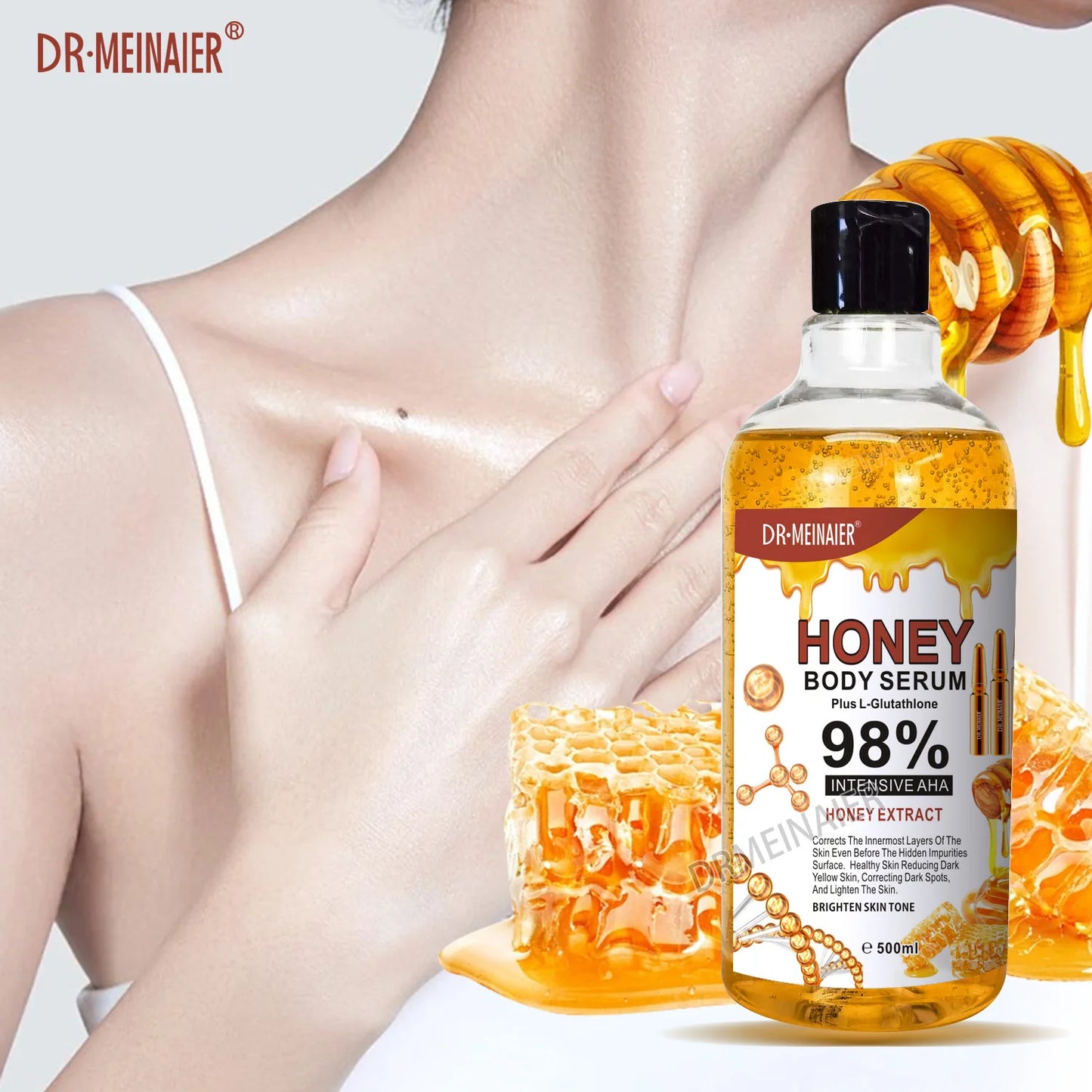 Super 500ml Honey Body Serum Moisturizing All Over Serum, Face, Neck & Area, Moisturize, Replenish & Protect Tightens & Smooths
