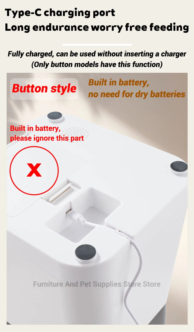 4.5L Smart pet feeder automatic cat feeder dog slow feeder timed and quantified automatic cat food dispenser cat and dog bowl