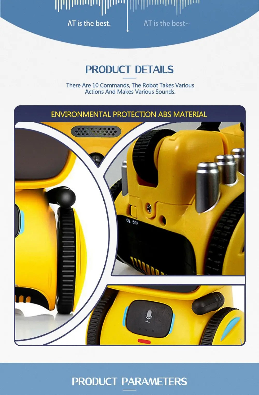 Toy Robot Intelligent Robots Russian & English & Spanish Version Voice & Touch control Toys Interactive Educational RC Robot