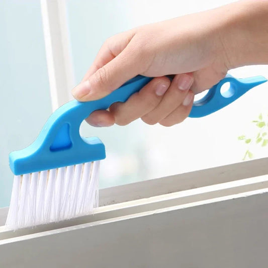 2-in-1 Windows Gap Cleaning Brush & Flat Shovel, Household Cleaning Tool for Kitchen, Bathroom, Toilet