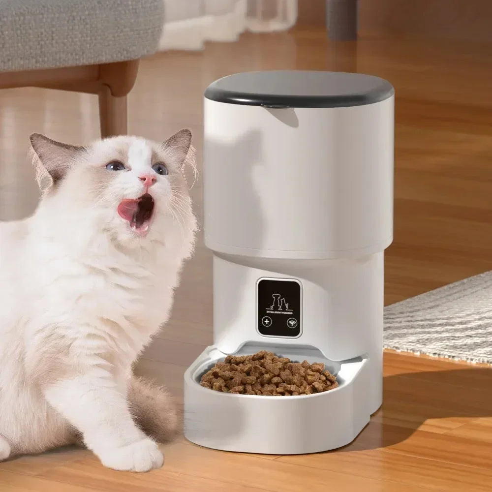 WiFi Automatic Cat Feeder 4L 2.4G Timed Multiple Auto Smart Dog Electric Self Feeding Remote Control Dry Food Basic Dispenser