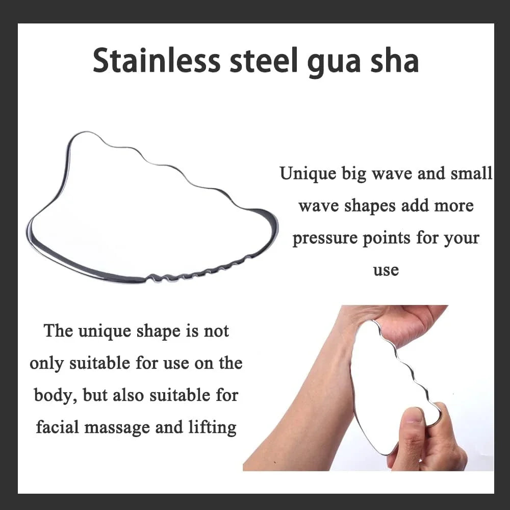 1/4/5/7pcs Stainless Steel Gua Sha Scraping Massage Tool Set IASTM Tools Great Soft Tissue Mobilization Tool