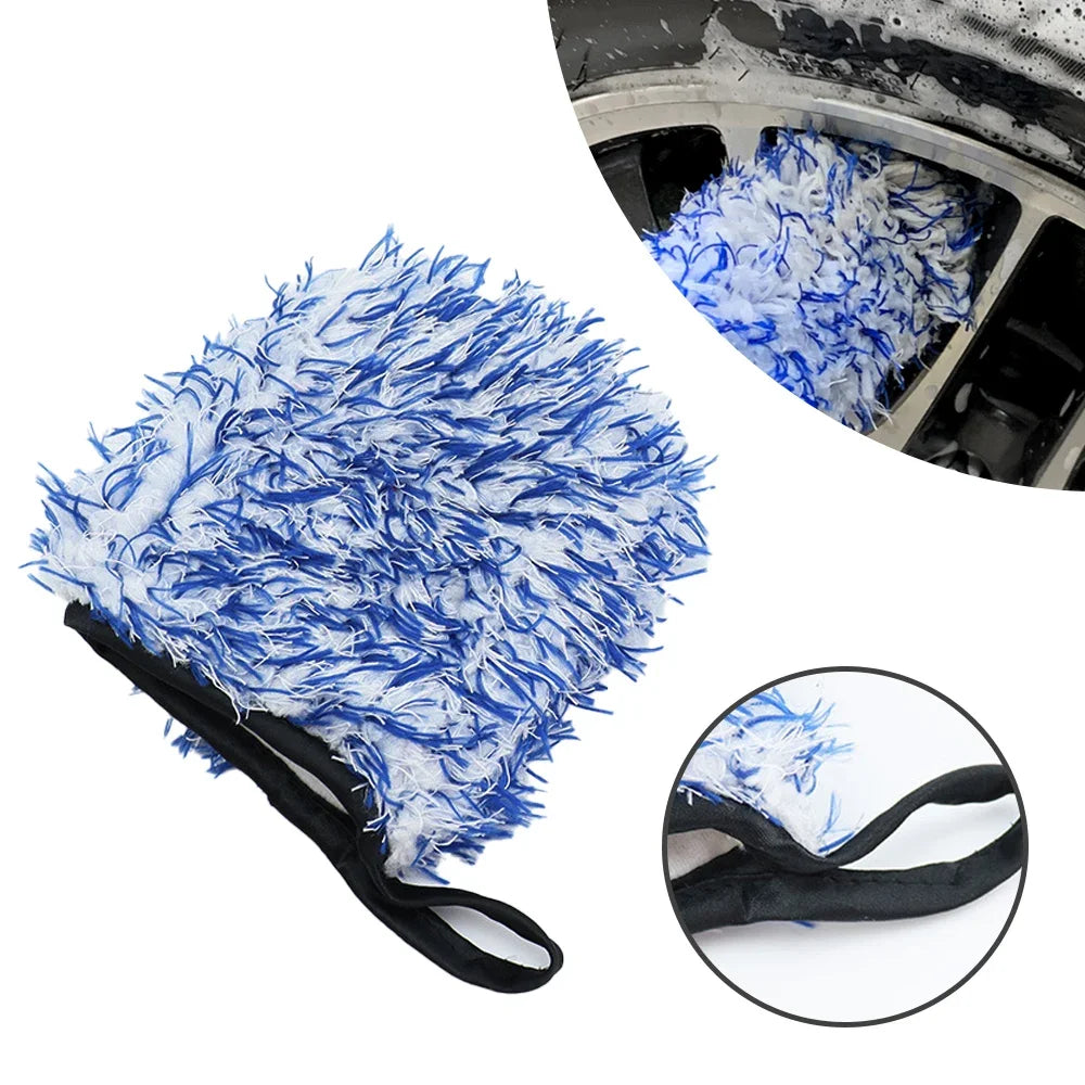 Cleaning Tools Car Wash Gloves Auto Microfiber Wheel Beauty Anti-Scratch Thickened Water-Absorbent Gloves 1pcs Auto Gadgets