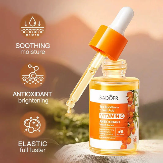 SADOER Sea Buckthom Vitamin C Antioxidant Snooth Serum Antioxidant Brightening and Moisturizing Essence