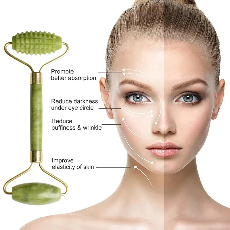 Gua Sha Massager Roller for Face Neck Eye Jade Store Scraper Roller Massage  Lifting Body Slimming Guasha Skin Beauty Care Tools