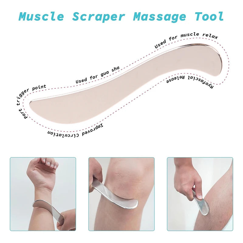 Gua Sha Stainless Steel Massage Tools Muscle Scraper Tool, Physiotherapy Tools, Muscle Gua Sha Tools