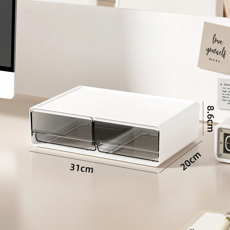Simple Der Sle Desktop Organizer Cosmetic Storage Cabinet Office Document Storage Box Multi ids Space Saver