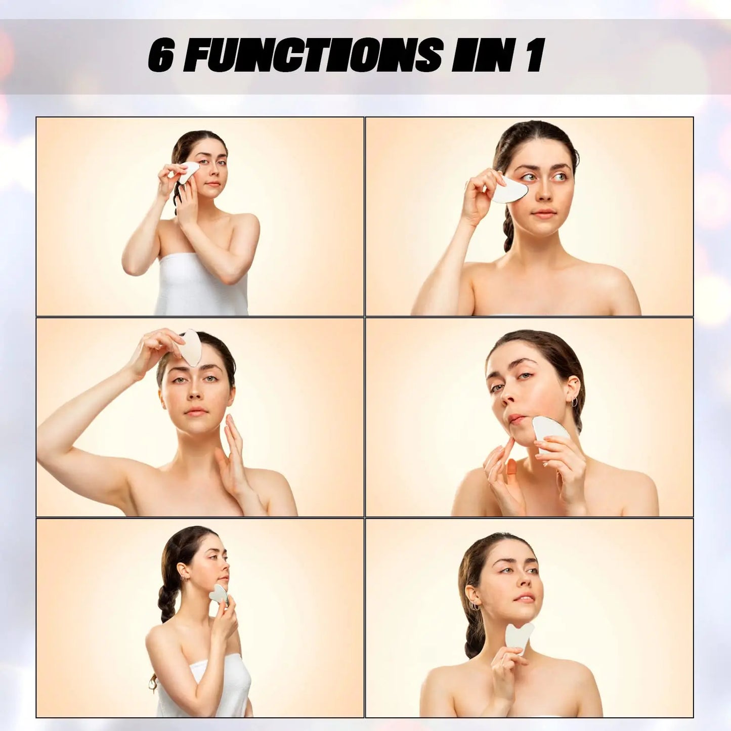 2025 New Gua Sha Facial Tools Scraping Massage Tool Stainless Steel SUS304 Smooth SPA Therapy For Face gua shua