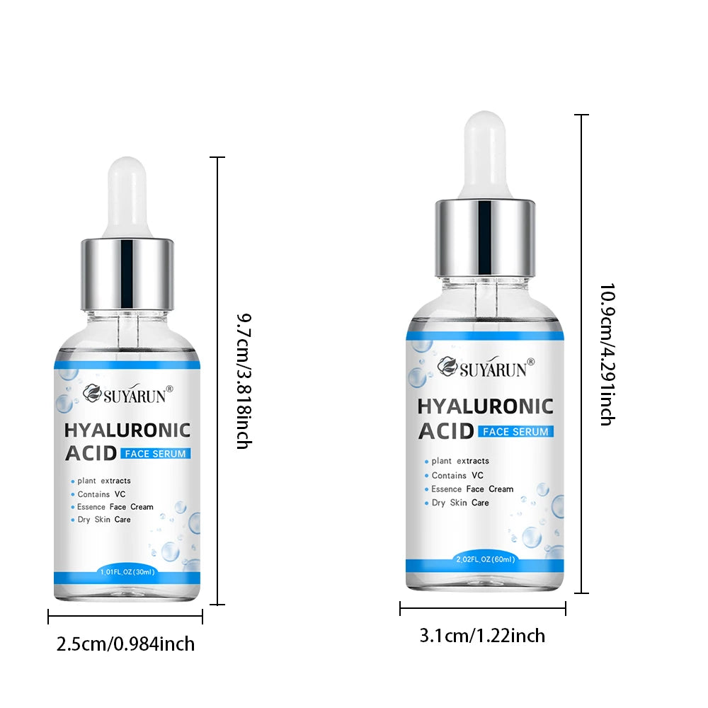 SUYARUN Hyaluronic Acid Serum - 24H Intense Hydration, Anti-Wrinkle & Plumping, Lightweight Face Moisturizer for All Skin Types.