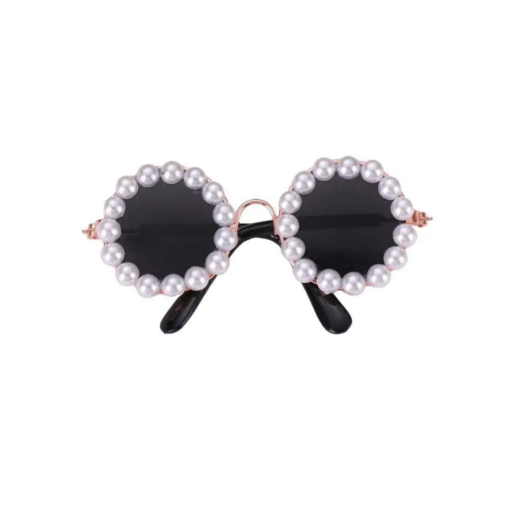 Pet Accessories with Artificial Pearls Pet Glasses Pet Sunglasses with Faux Pearls Decoration for Cats Dogs for Festivals