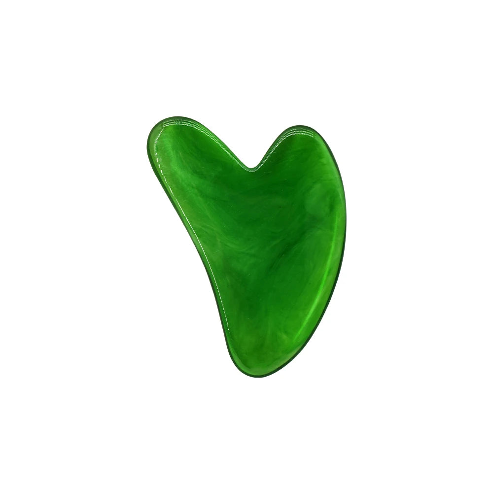 Heart - Shaped Gua Sha in Green Blue and Pink Ideal for Facial and Body Massage Promoting Blood Circulation and Relaxation