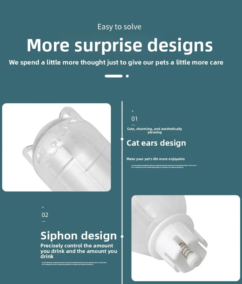 Pet feeding bowl cloud-shaped three bowls of food, snacks, water integrated feeder