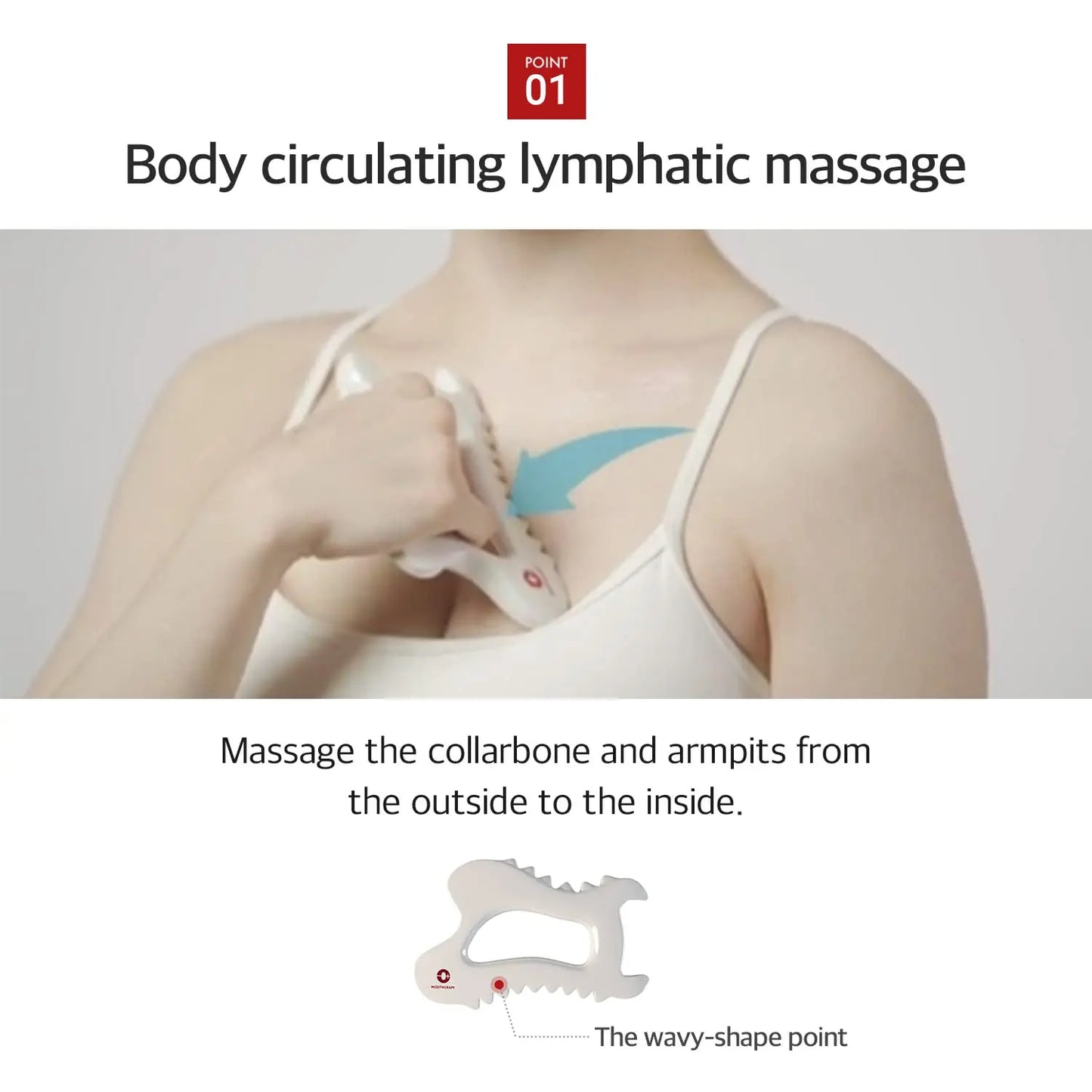 MEDITHERAPY SOKSAL Ergonomic Versatile Handheld Gua Sha Board for Face & Body, Gua Sha Massage Tool Relaxation & Beauty Massager