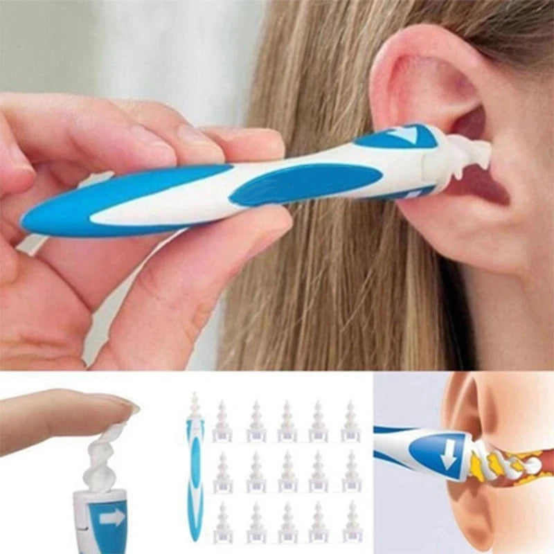 16 pcs Ear Cleaning Tools Tools Ear Scoop Cleaning Ear Wax Silicone Soft Spiral Beauty Care Gadget Portable Personal Hygiene Set