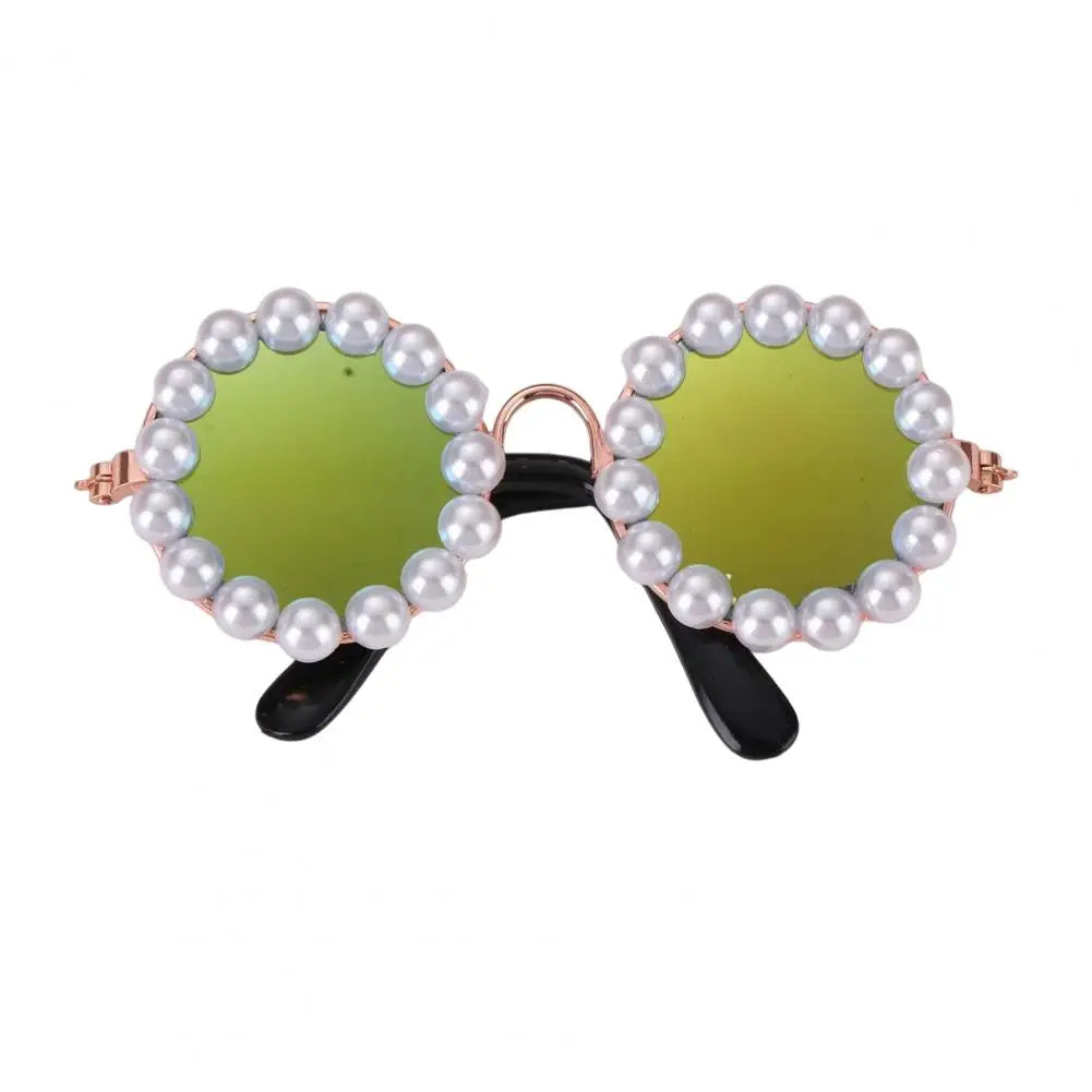 Pet Accessories with Artificial Pearls Pet Glasses Pet Sunglasses with Faux Pearls Decoration for Cats Dogs for Festivals