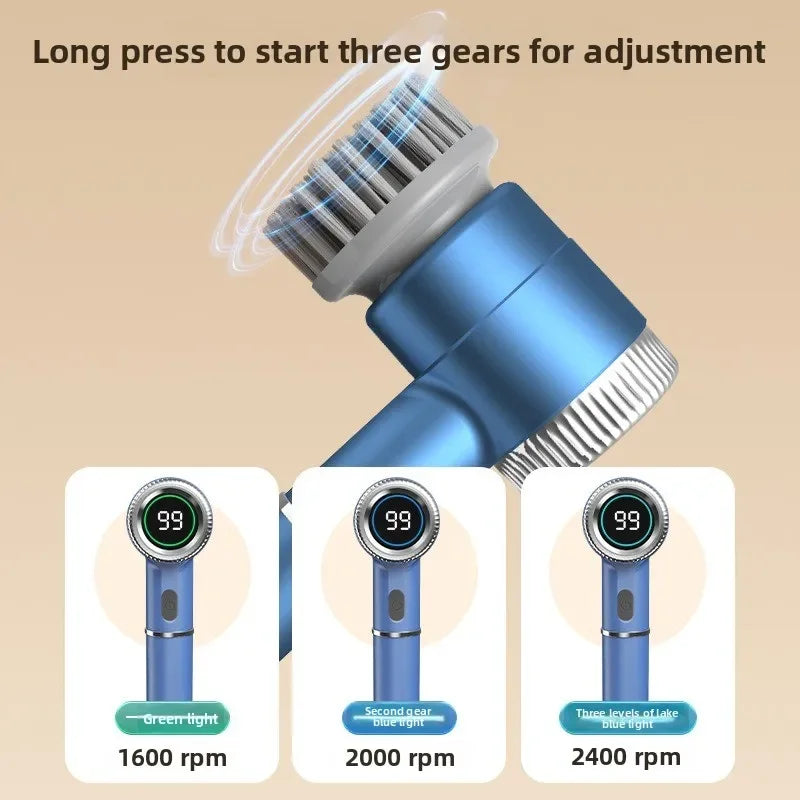 Multifunctional Electric Cleaning Brush Wireless Household Washing Pot Dishwashing Shoe Artifact Bathroom Electric CleaningBrush