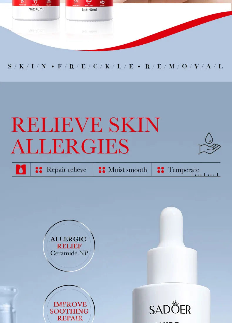 Ceramide Repair Serum Is Specially Designed for Sensitive Skin Repair Damaged Skin Firming and Anti-aging Facial Care Serum