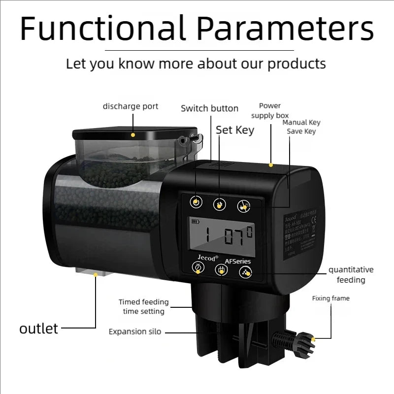 Smart Automatic Fish Feeder Turtle Feeder Timing Quantitative Feeding Suitable Aquarium Fish Tank Accessories Bet Fish Goldfish