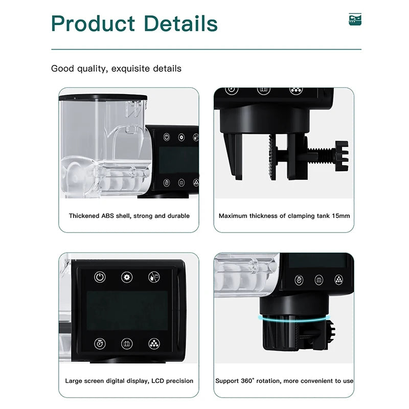 Aquarium Fish Tank Feeder Intelligent Automatic Feeder Digital Timing Wifi Wireless Remote Control Fish Feeding