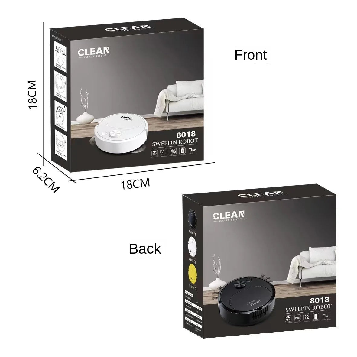 Sweeping Robot Automatic Home Mini Cleaning Machine USB Charging Smart Sweep Mop 2-In-1 Vacuum Cleaner Gift Toys