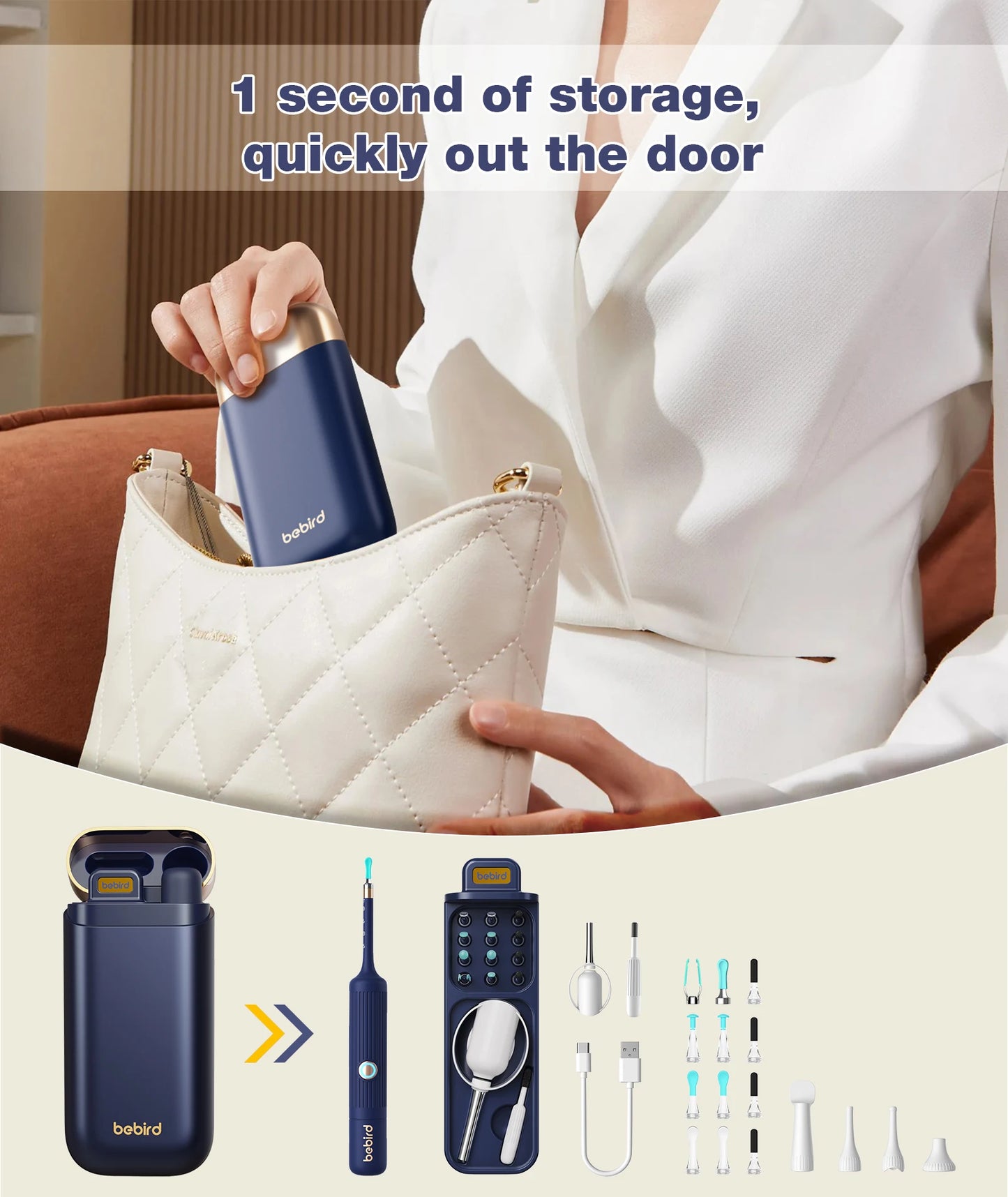 Smart Visual Ear Wax Upgraded Cleaner With Camera 800W HD Endoscope Brighter Clearer Clarity Ear Cleaning Tool Includes Storage