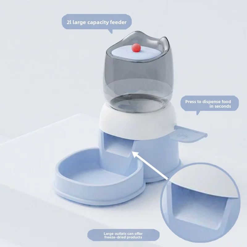 Automatic Smart Pet Feeder，Foot Pedal Operation - Free Automatic Dispenser for Cats and Dogs，Foot activated feeding system for k