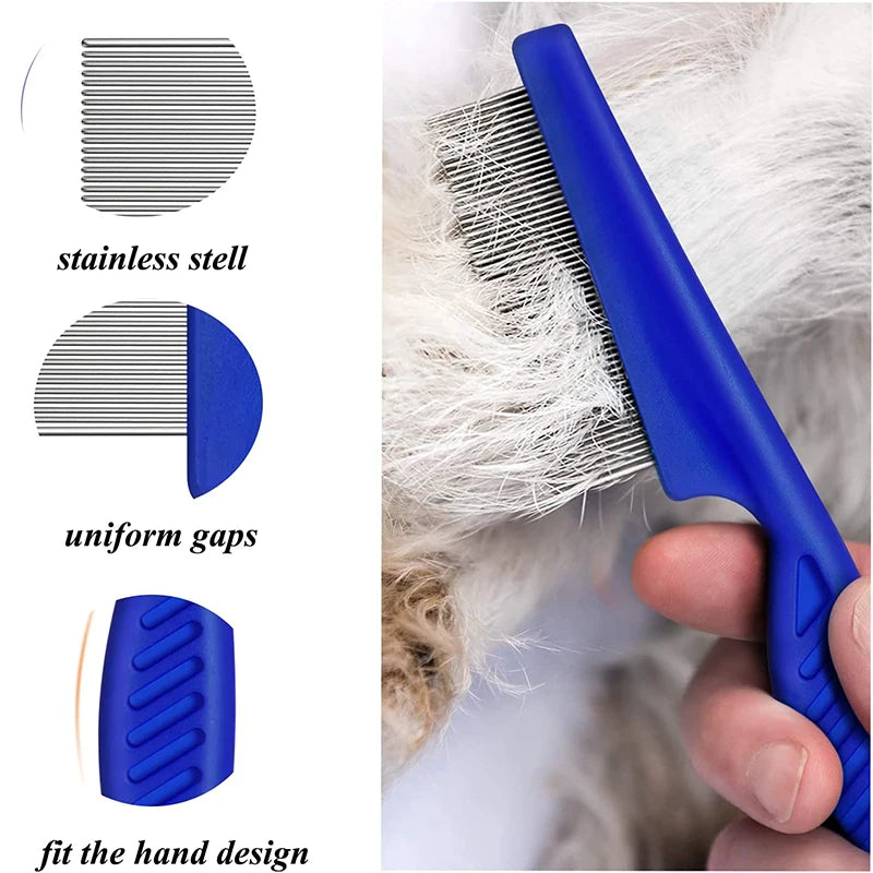 Rabbit Grooming Kit Tear Stain Remover Cleaning Combs Pet Nail Clipper Double-Sided Shampoo Bath Brush for Guinea Pig Bunny