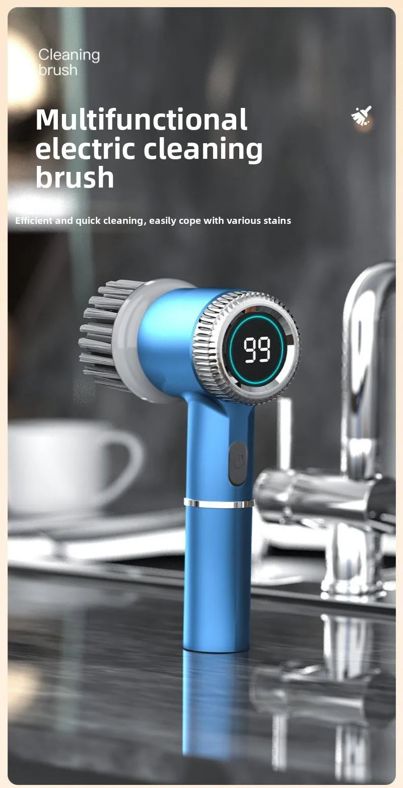 Multifunctional Electric Cleaning Brush Wireless Household Washing Pot Dishwashing Shoe Artifact Bathroom Electric CleaningBrush