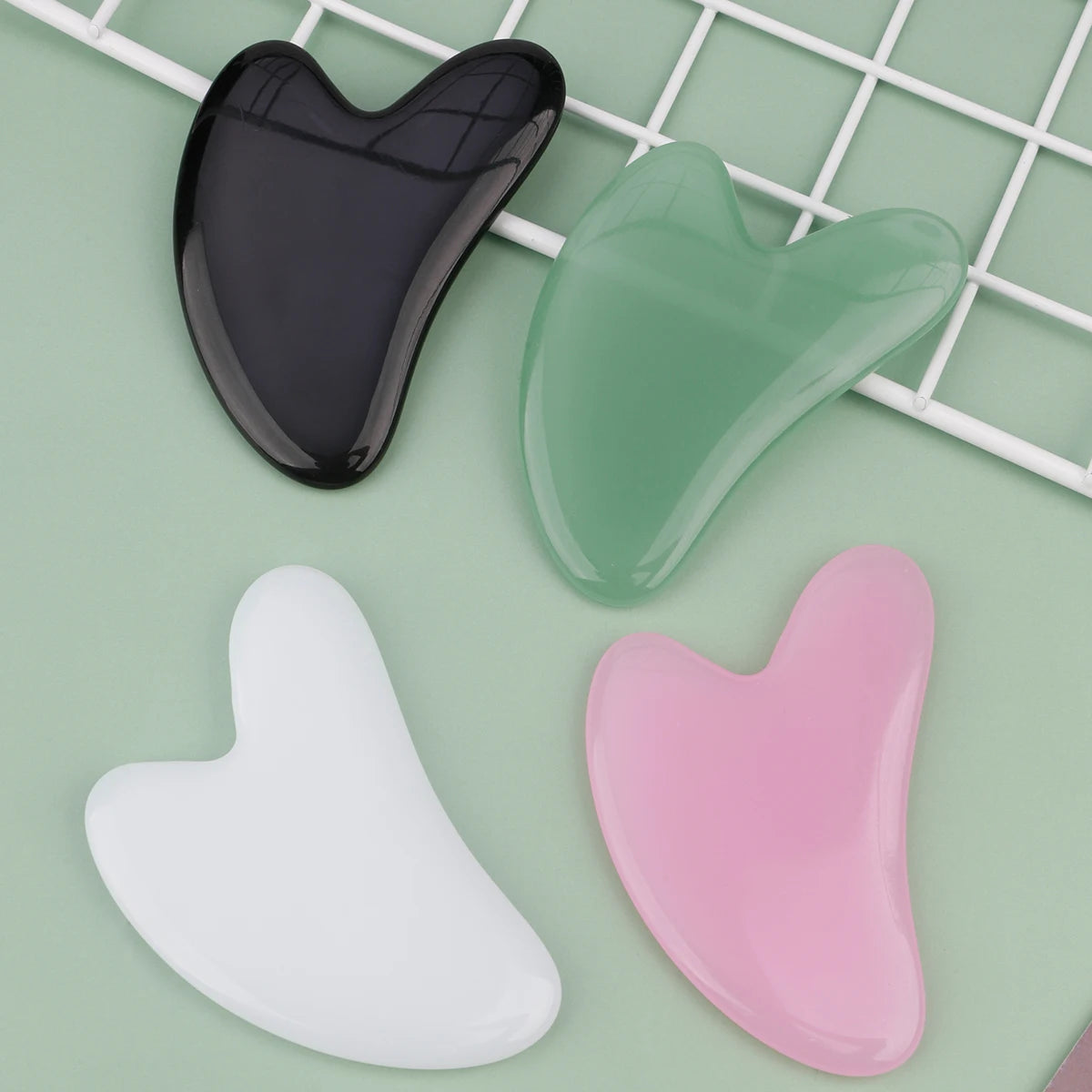 Gua Sha Board Facial Scraping Scrapping Plate Natural Resin Face Spa Massager Guasha for Neck Back Body Beautiful Tool