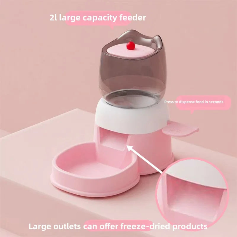 Automatic Smart Pet Feeder，Foot Pedal Operation - Free Automatic Dispenser for Cats and Dogs，Foot activated feeding system for k