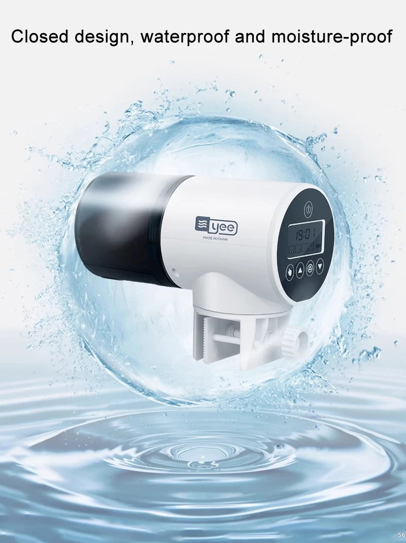 Automatic Aquarium Feeder Intelligent Timing Feeder Fish Tank Gold Fish Feeder Large Capacity Turtle Smart LCD Display Dispenser