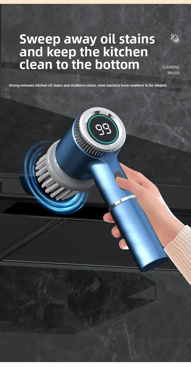 Multifunctional Electric Cleaning Brush Wireless Household Washing Pot Dishwashing Shoe Artifact Bathroom Electric CleaningBrush