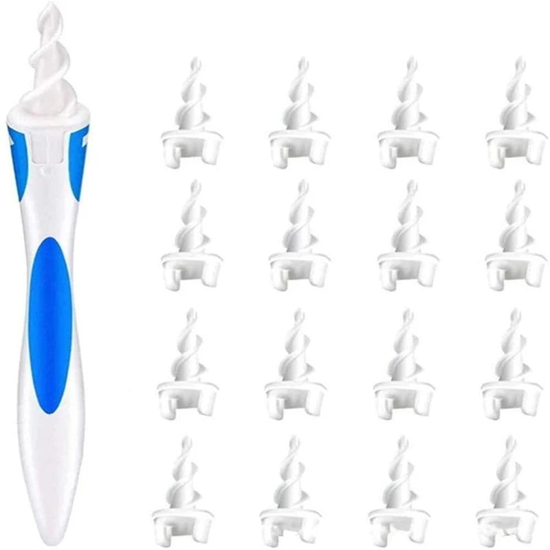 16 pcs Ear Cleaning Tools Tools Ear Scoop Cleaning Ear Wax Silicone Soft Spiral Beauty Care Gadget Portable Personal Hygiene Set