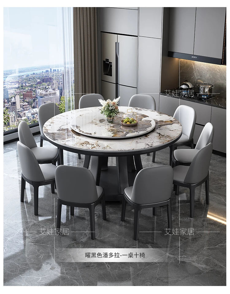 Marble Round Dining Table Nordic Luxury Style Minimalist Modern Dining Table Legs Space Savers Mesa Comedor Home Furniture