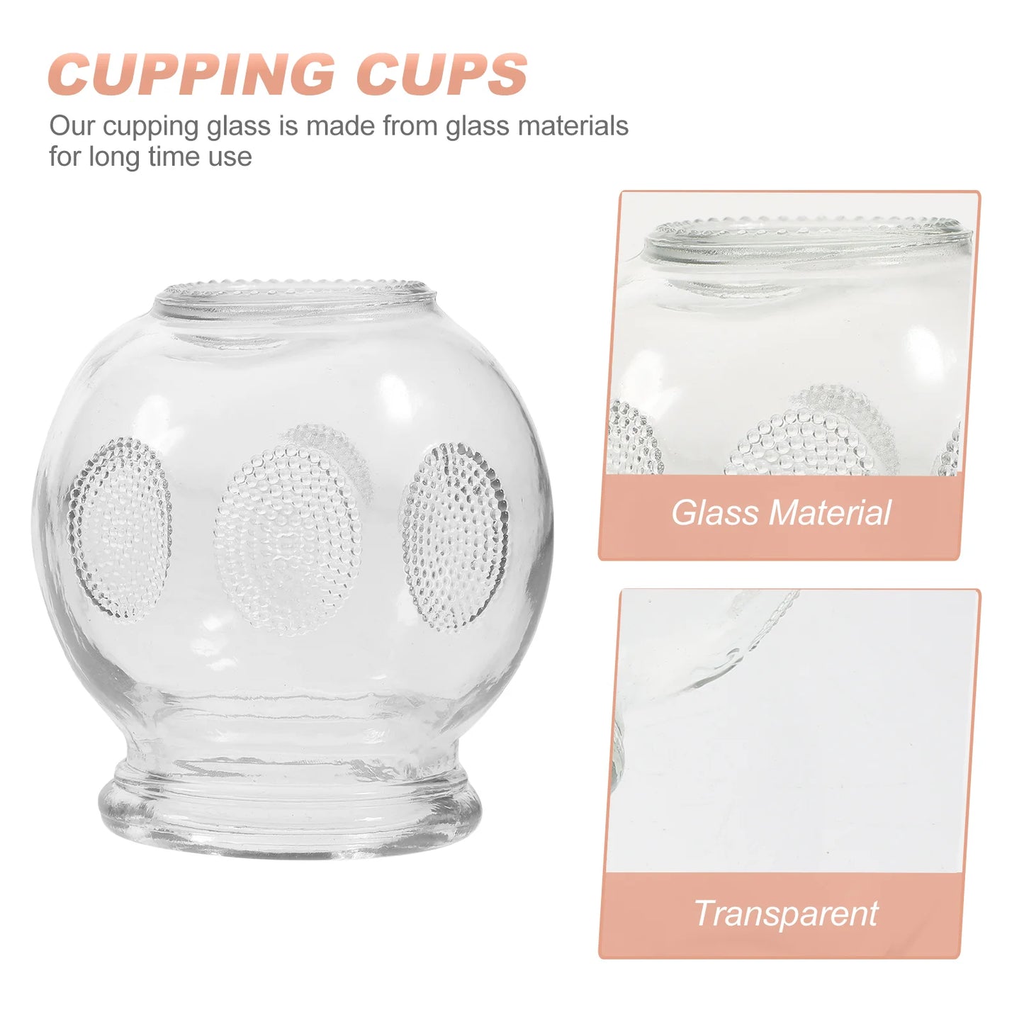 6Pcs Gua Sha Therapy Cans Body Set Chinese Set Glass Fire Can Hand Tools Appliance Cupping Cup Massager Scraping Cupping Cups