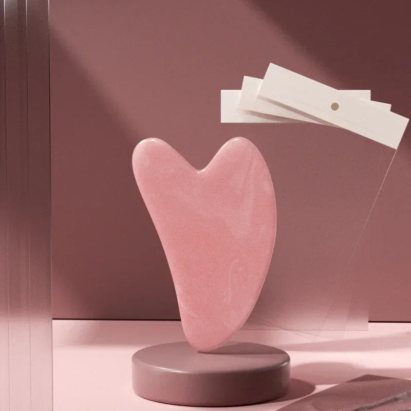 Gua Sha Massage Board Neck Anti Wrinkle Massager Tool Facial Skin Lifting Anti-Wrinkle Beeswax Stone Scraping Massager